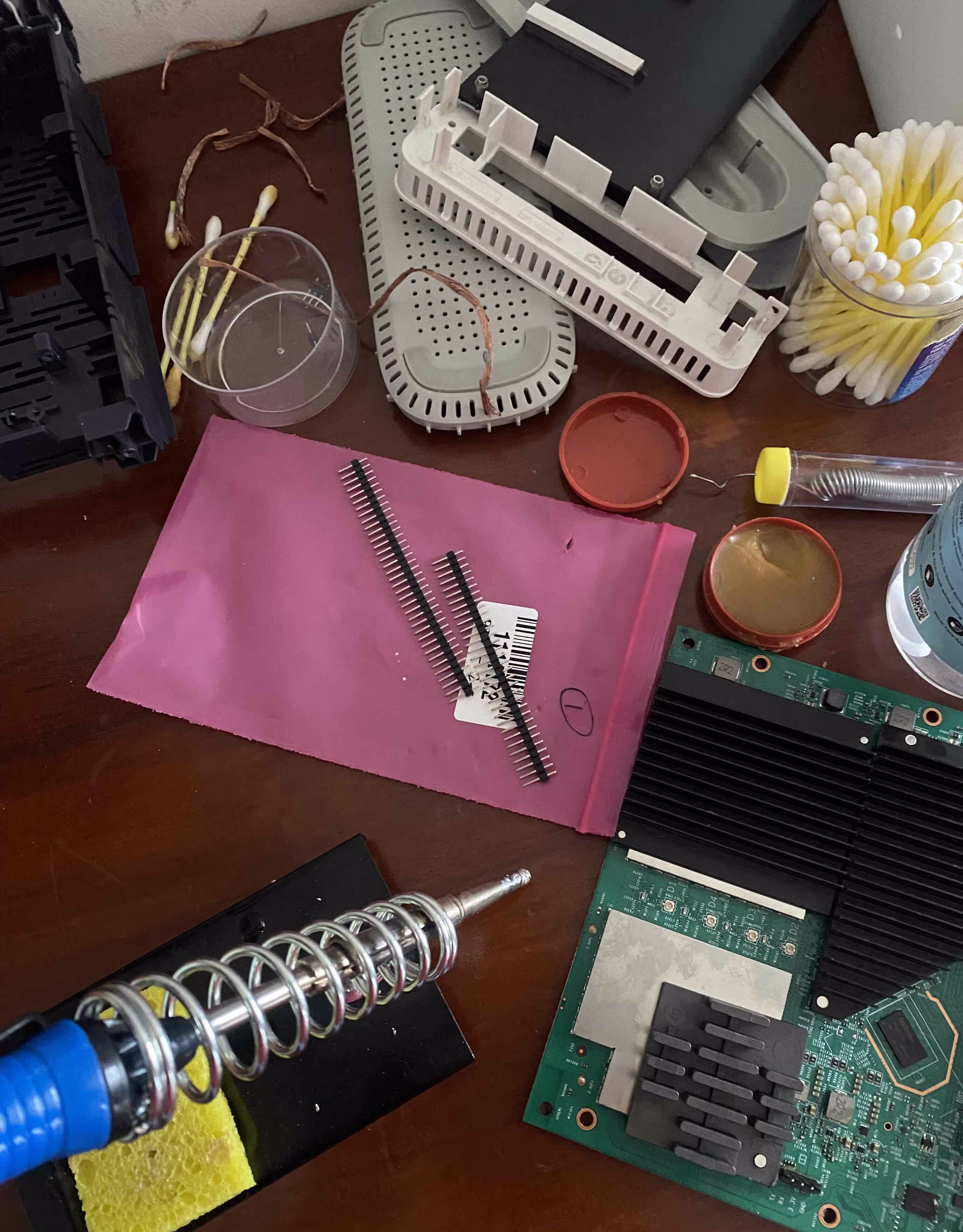 UART header close-up